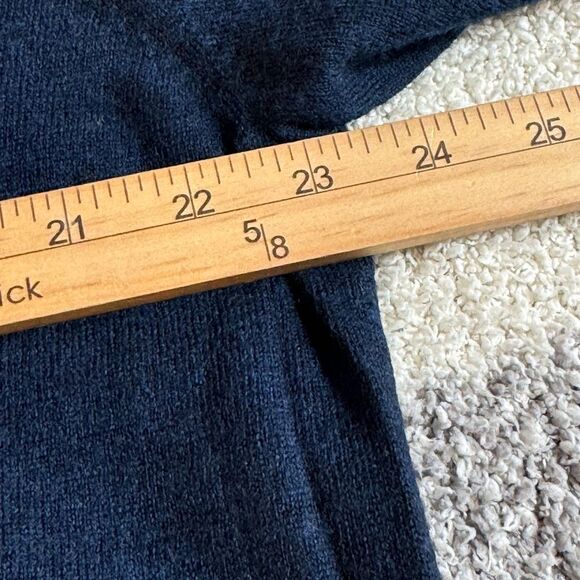 Turnbury Sweater Mens Size 2X Extra Fine Merino Wool Knit Navy Blue V Neck - Picture 5 of 10